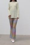 SWAYING/KNIT Flared Pants SW212XZ47 Purple Gradient PS26